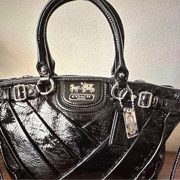 Coach Handbags - RARE Coach Madison Diagonal Pleated Leather Sophia Satchel #20181P